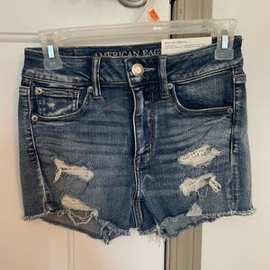 American Eagle Distressed Jean Shorts